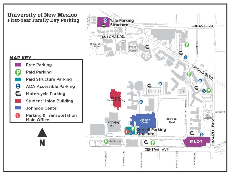 Map of parking options for FYFD