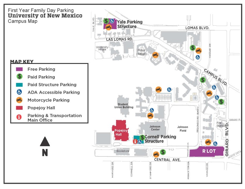 Map of parking options for FYFD